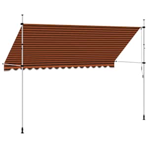 Ručně zatahovací markýza 400 cm oranžovo-hnědá - obrázek 4