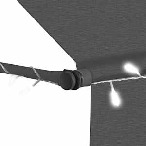 Ručně zatahovací markýza s LED světlem 350 cm antracitová - obrázek 5