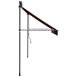 Ručně zatahovací markýza s LED světlem 300 cm oranžovo-hnědá - obrázek 6