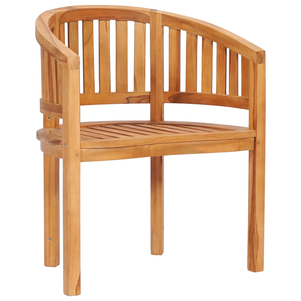 vidaXL Bananenstuhl Massivholz Teak