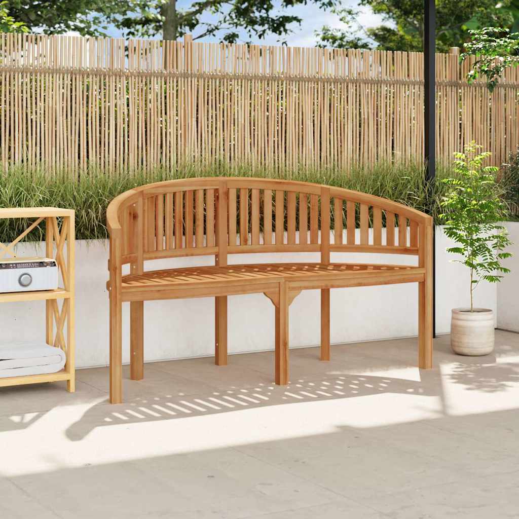 vidaXL Bananb&auml;nk 151 cm massiv teak
