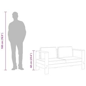 Zahradní pohovka s poduškami 140 cm masivní akácie tmavě šedá - obrázek 9