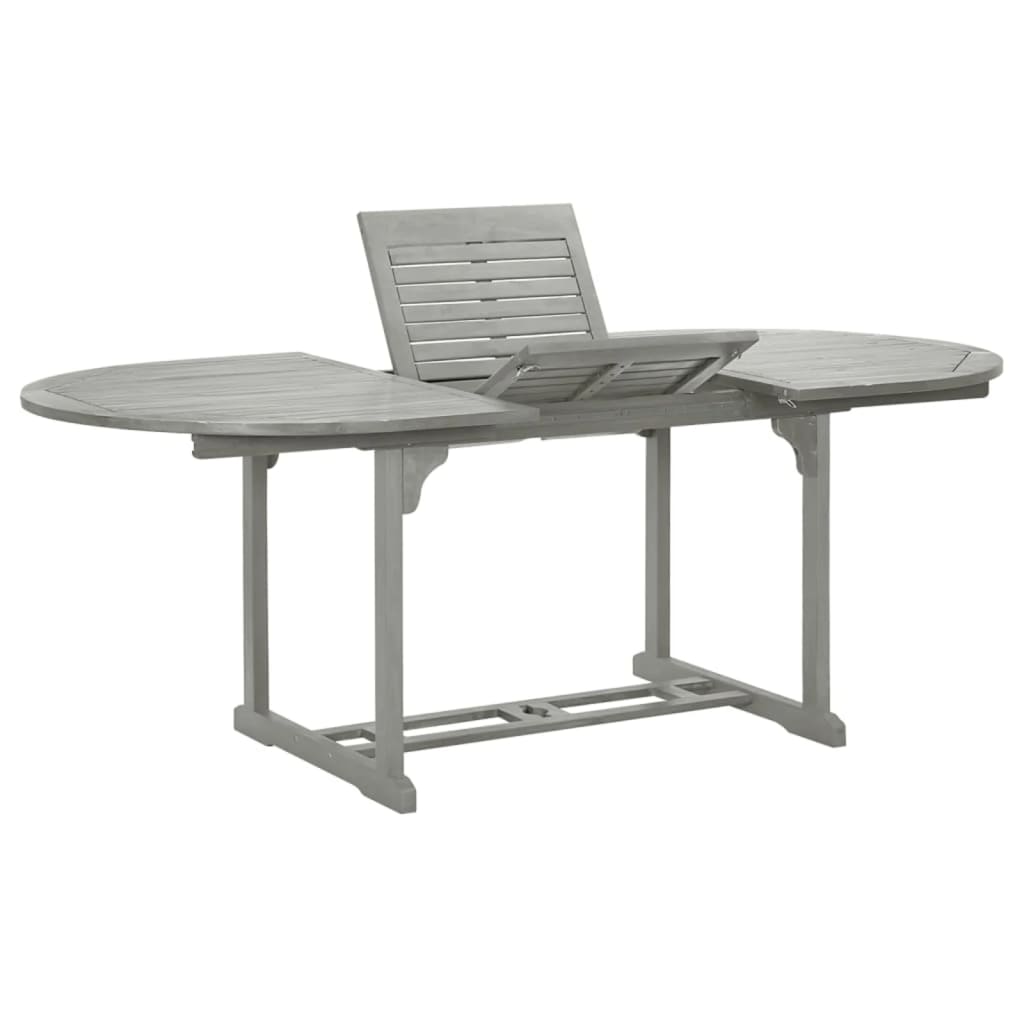 47277 vidaXL Garden Table Grey 200x100x75 cm Solid Acacia Wood vidaXL