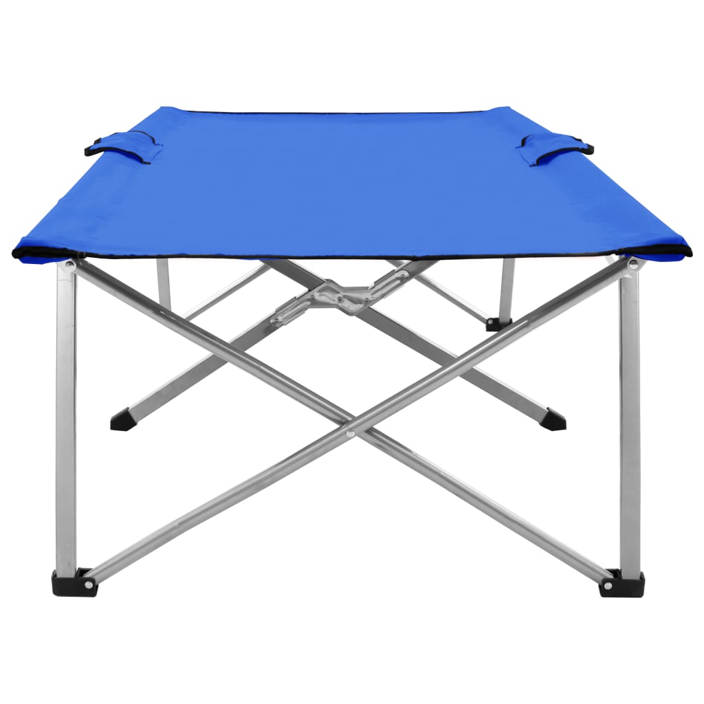 vidaXL Kampeerbed XXL 206x75x45 cm blauw