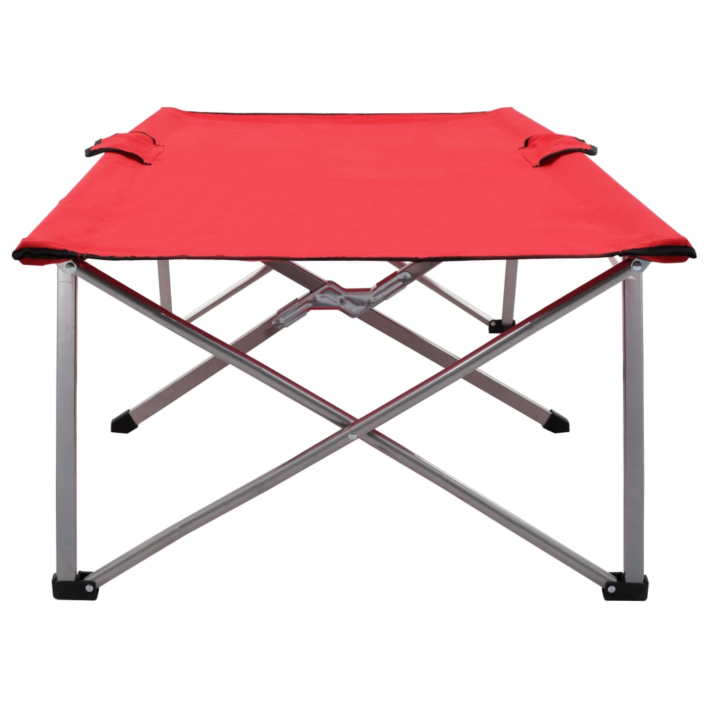 vidaXL Cama de campismo 206x75x45 cm XXL vermelho