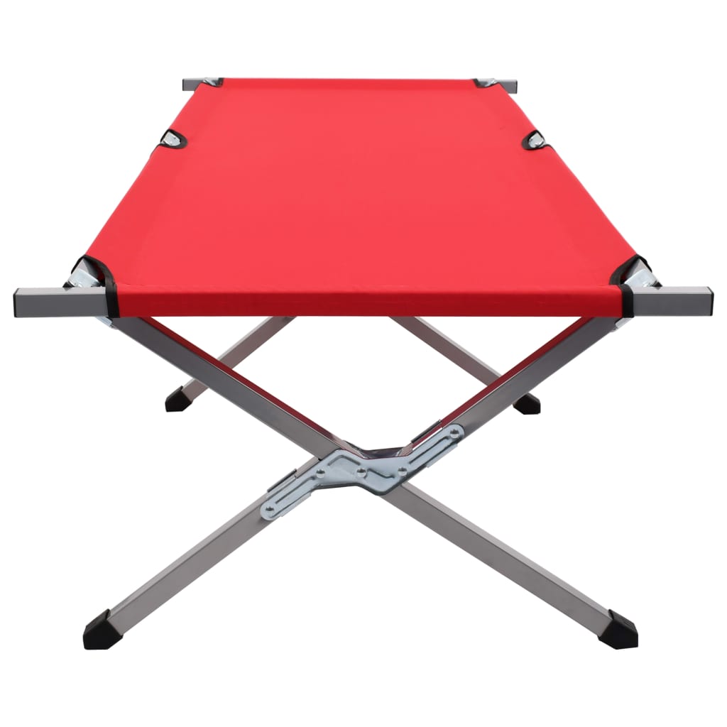 vidaXL Campingbett 190x74x47 cm XL Rot