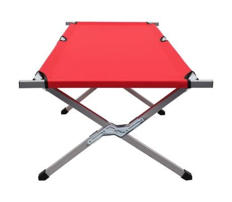 vidaXL Cama de camping rojo XL 190x74x47 cm