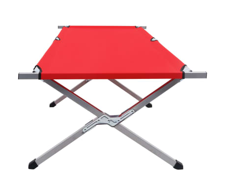 vidaXL campingseng 210 x 80 x 48 cm XXL rød