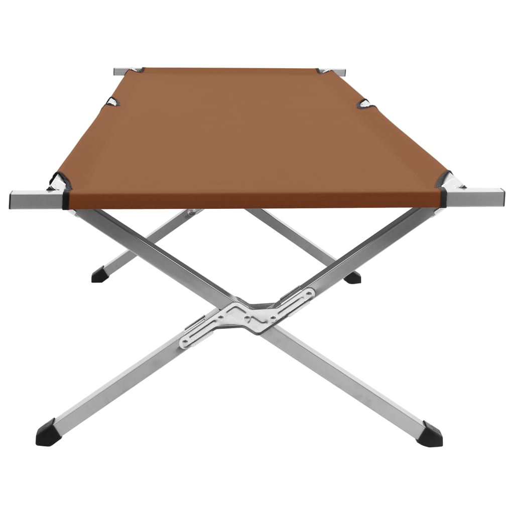 vidaXL Lit de camping 210x80x48 cm XXL Marron