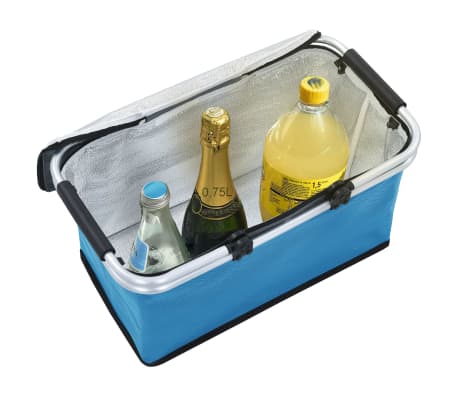 vidaXL Zložljiva hladilna torba modra 46x27x23 cm aluminij