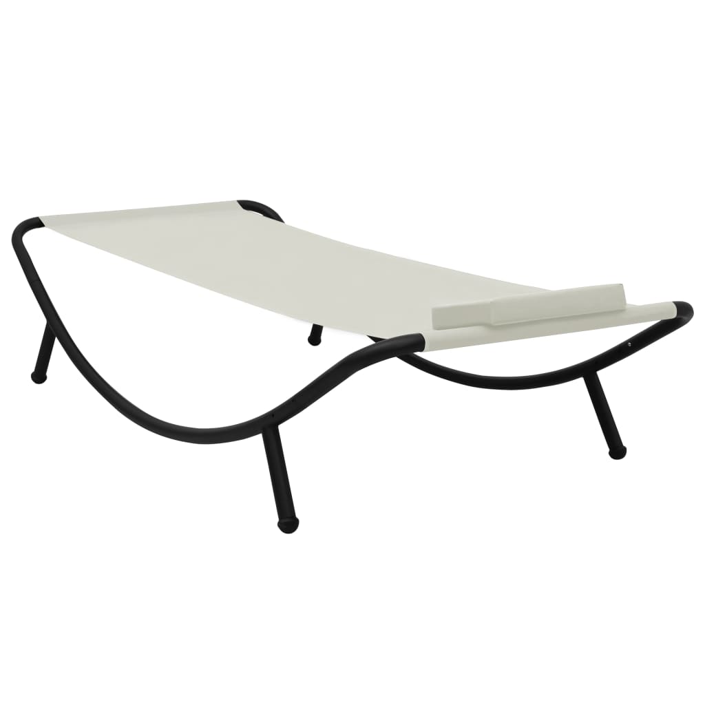vidaXL Tuinbed 200x90 cm staal crème afbeelding
