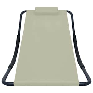 vidaXL Vrtni ležaj krem 200 x 90 cm čelični