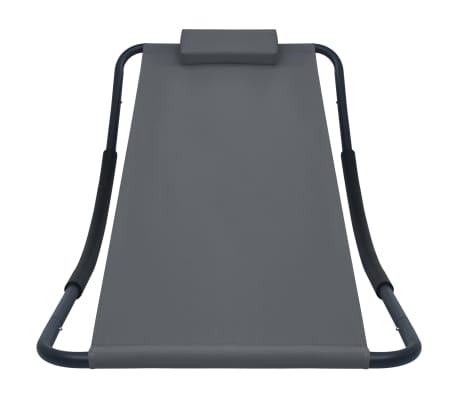 vidaXL Lit de jardin Gris 200x90 cm Acier