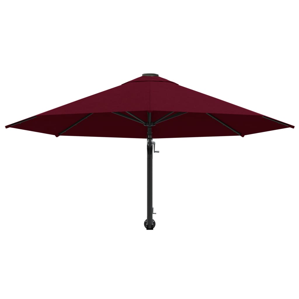 Wall-Mounted Parasol With Metal Pole 300 Cm Burgundy VidaXL 15 width=274