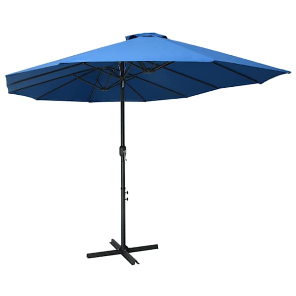 vidaXL p&auml;ikesevari alumiiniumpostiga, 460 x 270 cm, sinine
