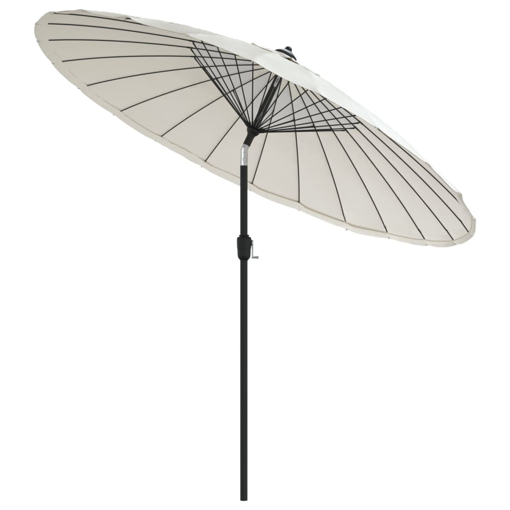 vidaXL Parasol met aluminium paal 270 cm zandwit afbeelding
