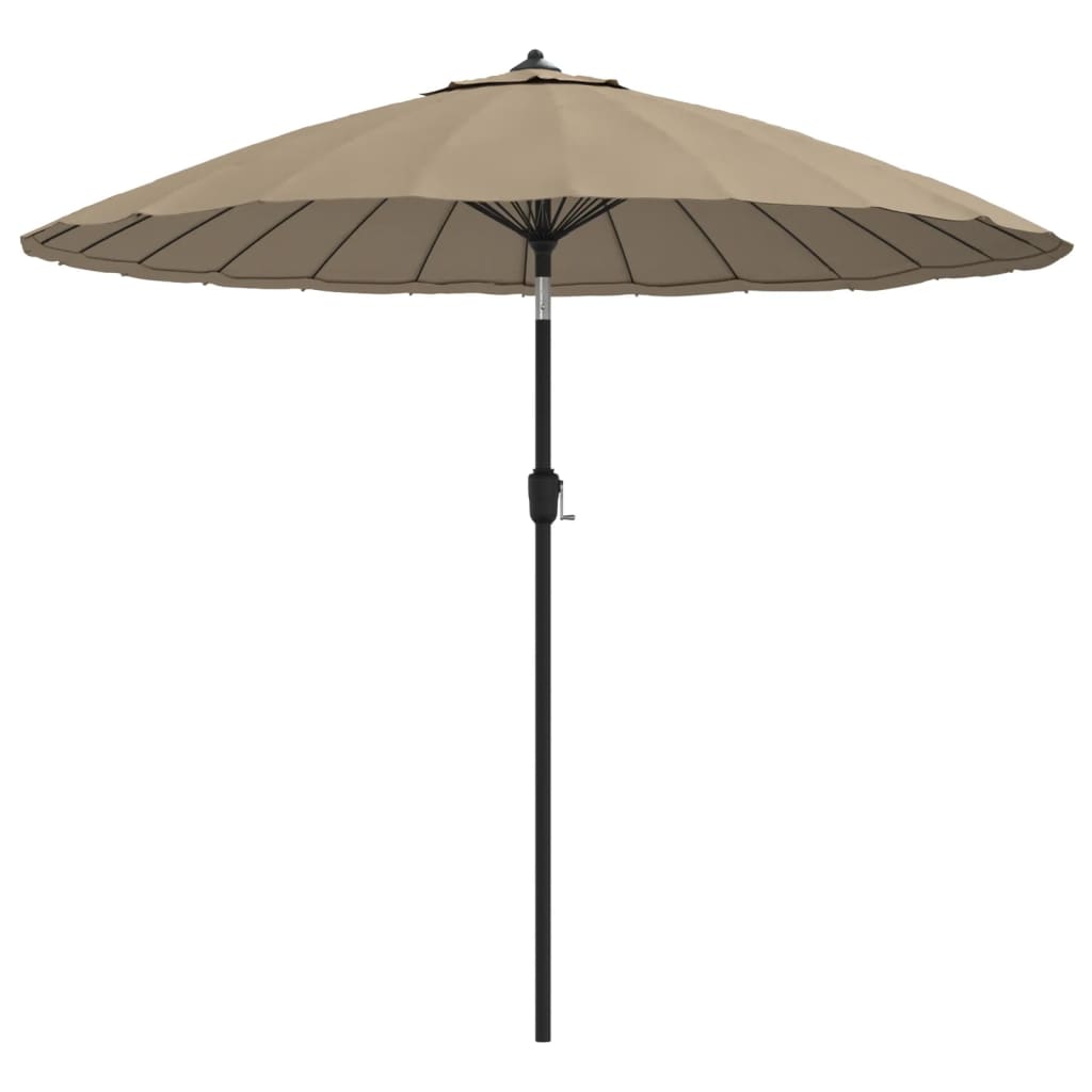 vidaXL Umbrelă soare de exterior, stâlp aluminiu, gri taupe, 270 cm