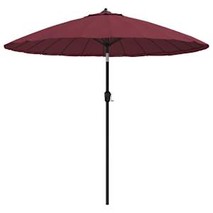 vidaXL p&auml;ikesevari alumiiniumpostiga, 250 cm, bordoopunane
