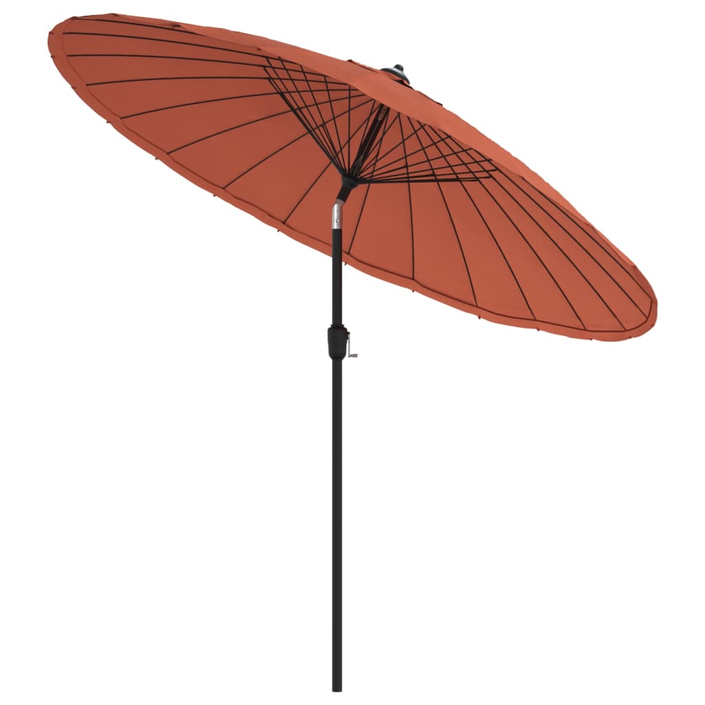 vidaXL Parasol met aluminium paal 270 cm terracottakleurig afbeelding