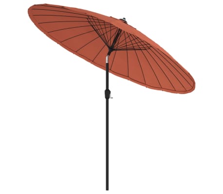 vidaXL Lauko skėtis su aliuminio stulpu, terakota spalvos, 270cm