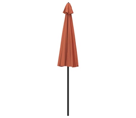VDXL Ombrellone Con Palo In Alluminio 270x600 Cm - Verde, Manovella, Base A Croce Inclusa