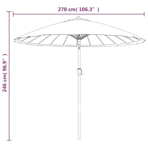 Zahradní slunečník s hliníkovou tyčí 270 cm terakotový - obrázek 8