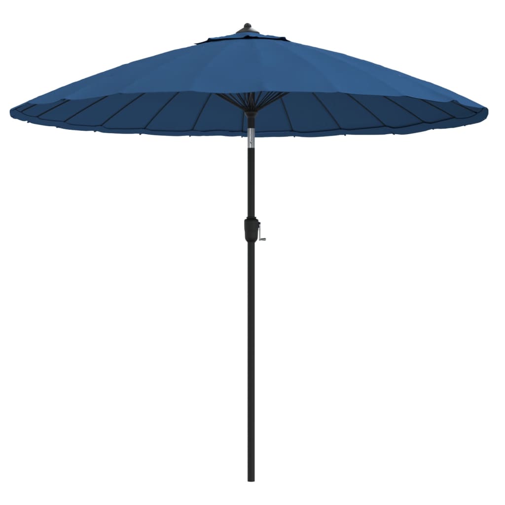 vidaXL Umbrelă de soare de exterior, stâlp aluminiu, azuriu, 270 cm vidaXL imagine model 2022
