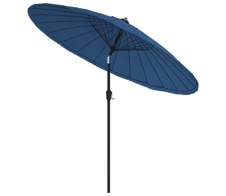 vidaXL Parasol d'extérieur avec mât en aluminium 270 cm Bleu azuré