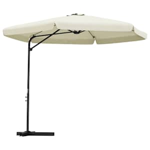 vidaXL &otilde;ue p&auml;ikesevari, teraspostiga, 300 cm, valge