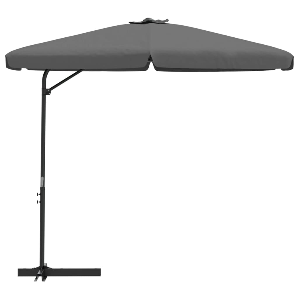

vidaXL Parasol met stalen paal 300x250 cm antraciet