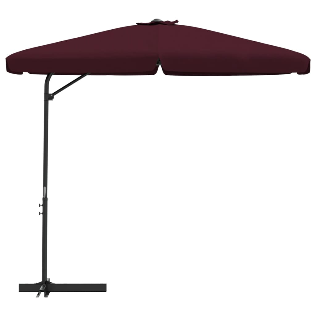 vidaXL Parasol met stalen paal 300 cm bordeauxrood