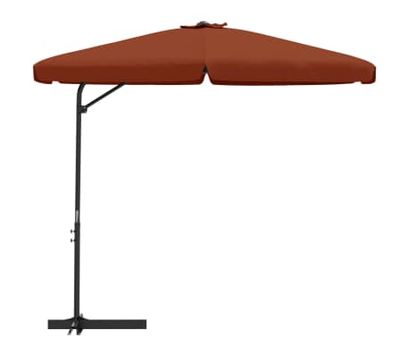 vidaXL Sonnenschirm mit Stahlmast 300 cm Terracotta-Rot