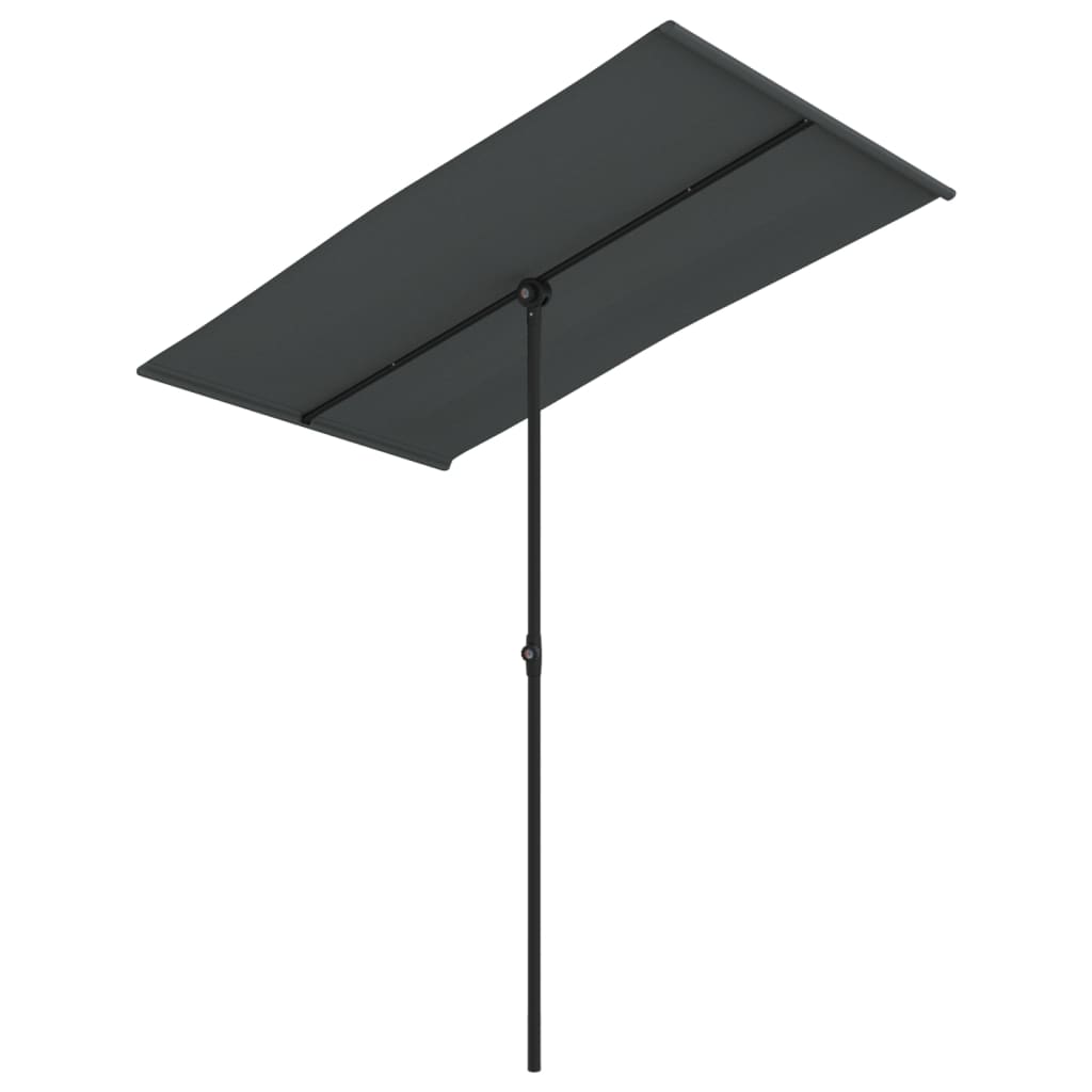 vidaXL Zahradní slunečník s hliníkovou tyčí 180 x 110 cm antracitový