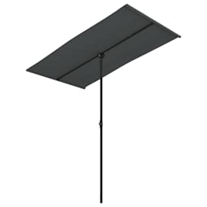 Zahradní slunečník s hliníkovou tyčí 180 x 110 cm antracitový - obrázek 2