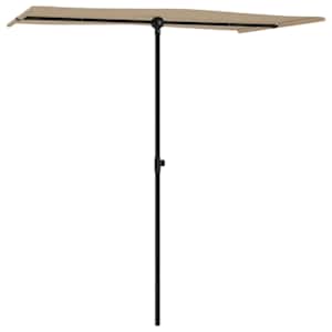 Zahradní slunečník s hliníkovou tyčí 180 x 110 cm taupe - obrázek 3