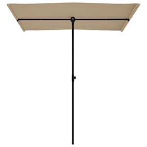 Zahradní slunečník s hliníkovou tyčí 180 x 110 cm taupe - obrázek 4