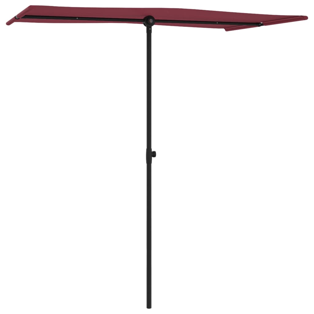 

vidaXL Parasol met aluminium paal 180x130 cm bordeauxrood