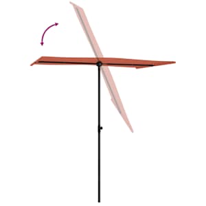 Zahradní slunečník s hliníkovou tyčí 180 x 110 cm terakotový - obrázek 6