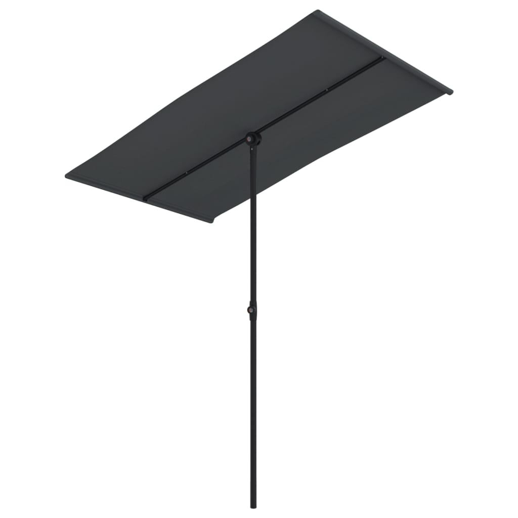 vidaXL Zahradní slunečník s hliníkovou tyčí 180 x 110 cm černý