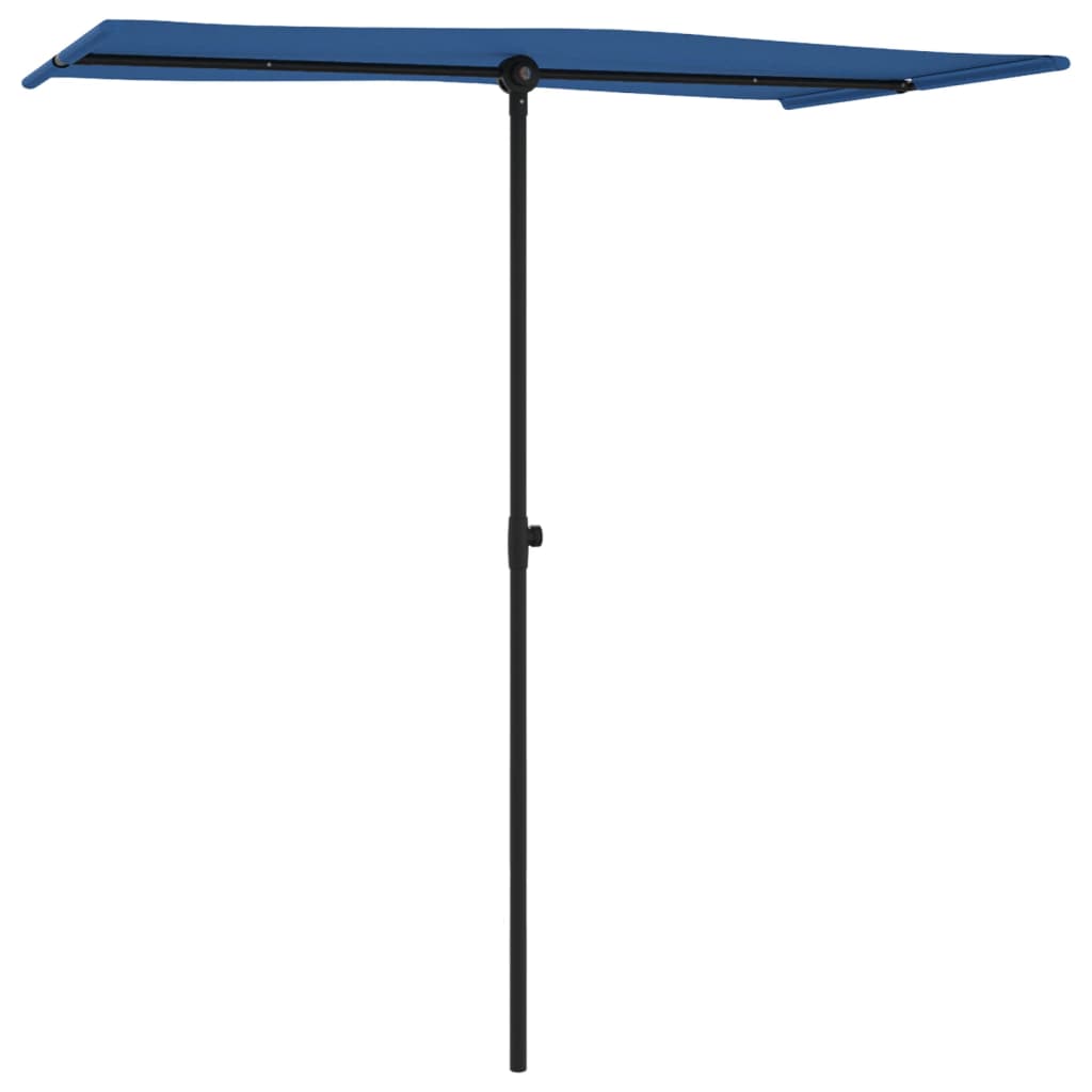 vidaXL Parasol met aluminium paal 180x110 cm azuurblauw afbeelding