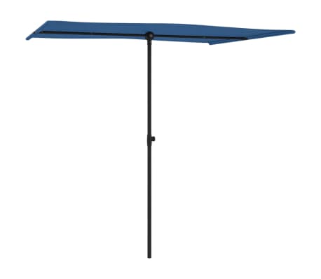 vidaXL Vonkajší slnečník s hliníkovou tyčou 2x1,5 m, azúrovo modrý