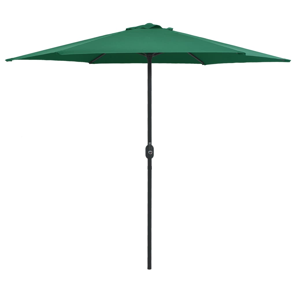 vidaXL Umbrelă de soare cu stâlp aluminiu, verde, 270 x 246 cm vidaxl.ro