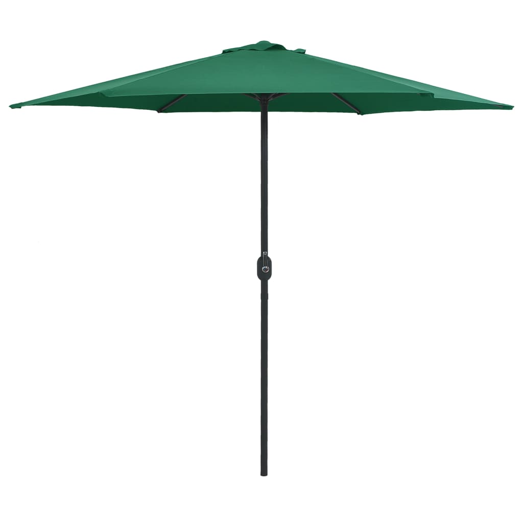 vidaXL Umbrelă de soare cu stâlp din aluminiu, verde, 270x246 cm