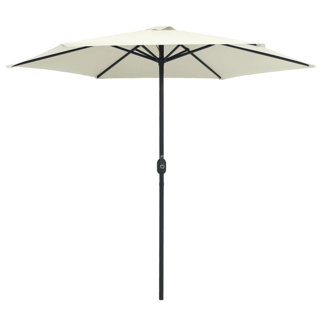 vidaXL Parasol met aluminium paal 270x246 cm zandwit afbeelding