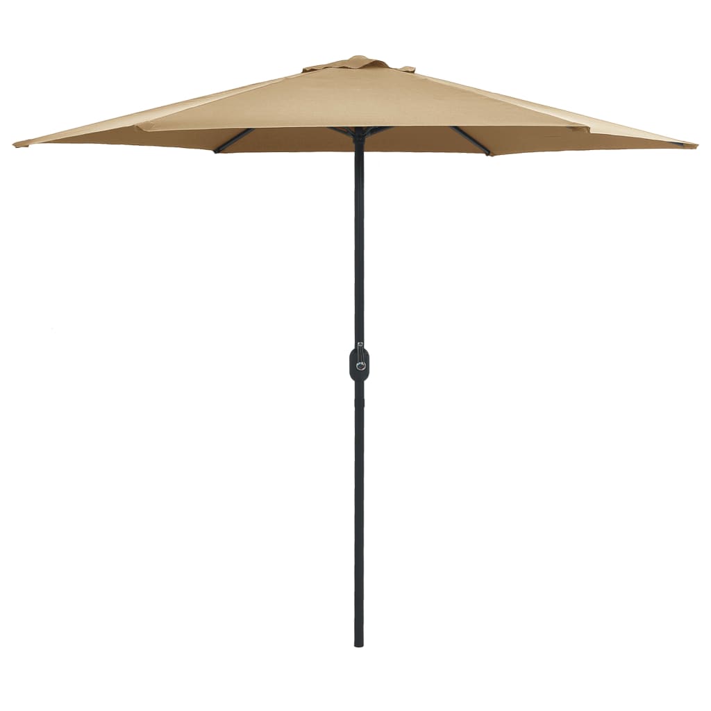 vidaXL Sonnenschirm mit Aluminium-Mast 270x246 cm Taupe