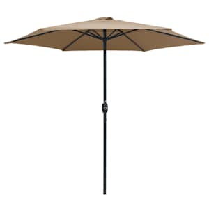 Zahradní slunečník s hliníkovou tyčí 270 x 246 cm taupe - obrázek 2