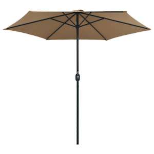 Zahradní slunečník s hliníkovou tyčí 270 x 246 cm taupe - obrázek 3