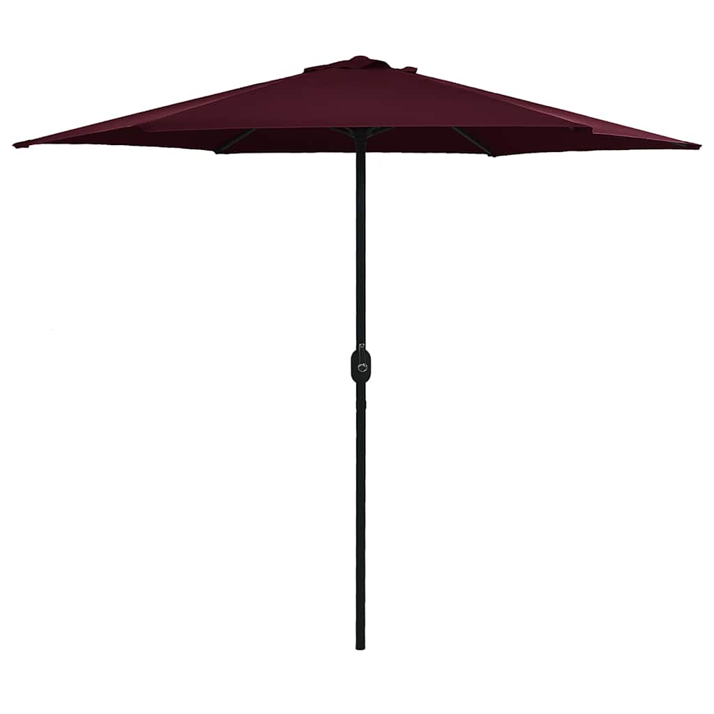 vidaXL Tr&auml;dg&aring;rdsparasoll med aluminiumst&aring;ng 270x246 cm vinr&ouml;d