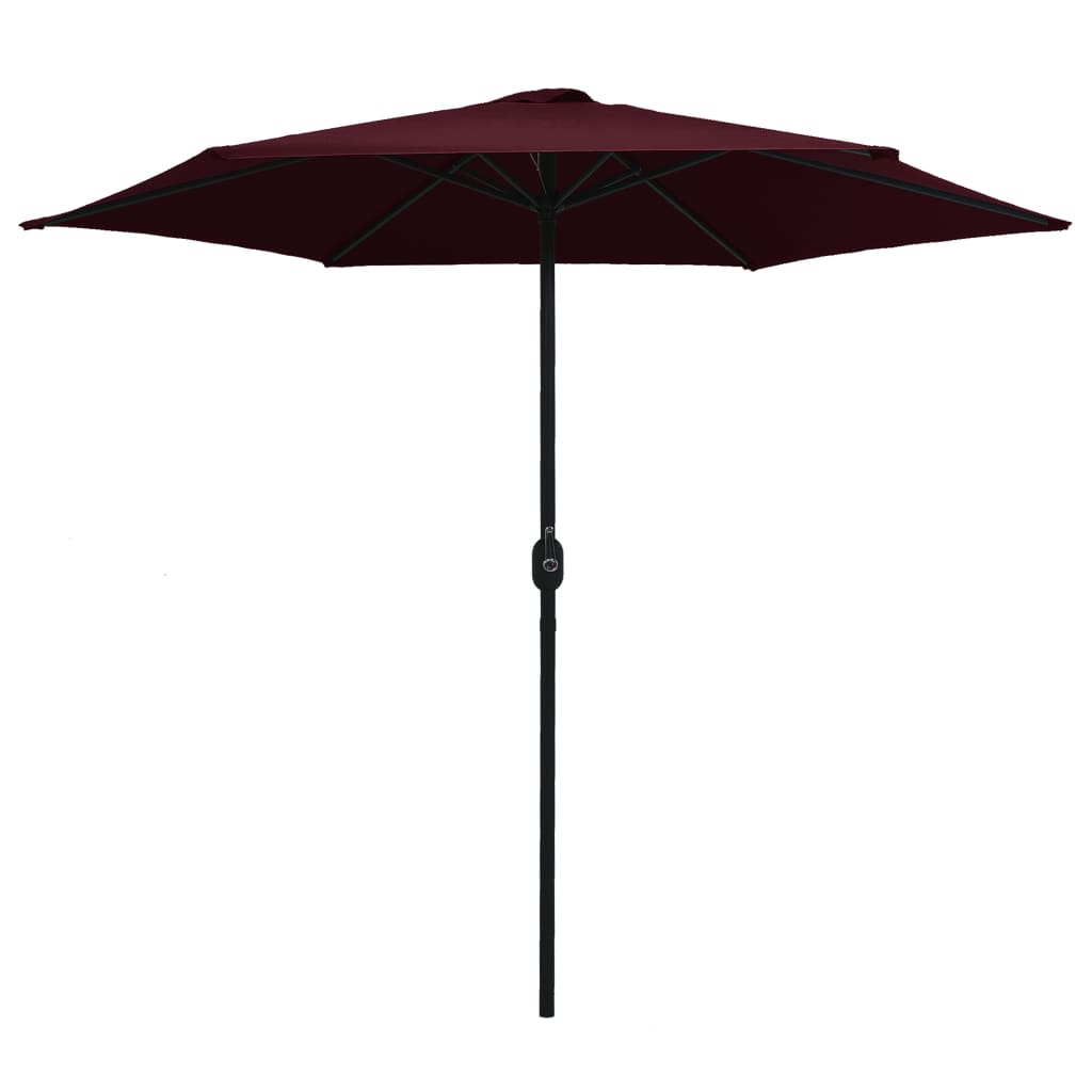 vidaXL Parasol met aluminium paal 270x246 cm bordeauxrood afbeelding