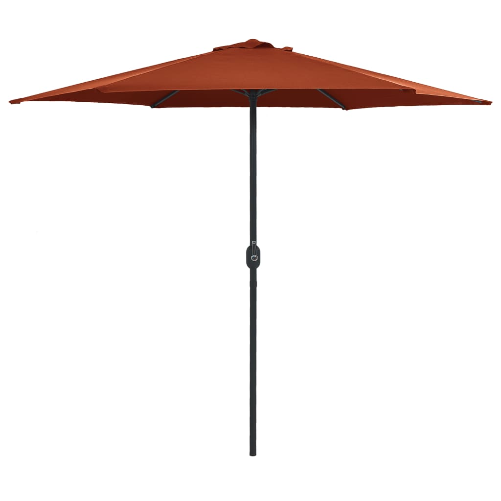 vidaXL Umbrelă de soare cu stâlp aluminiu, cărămiziu, 270 x 246 cm